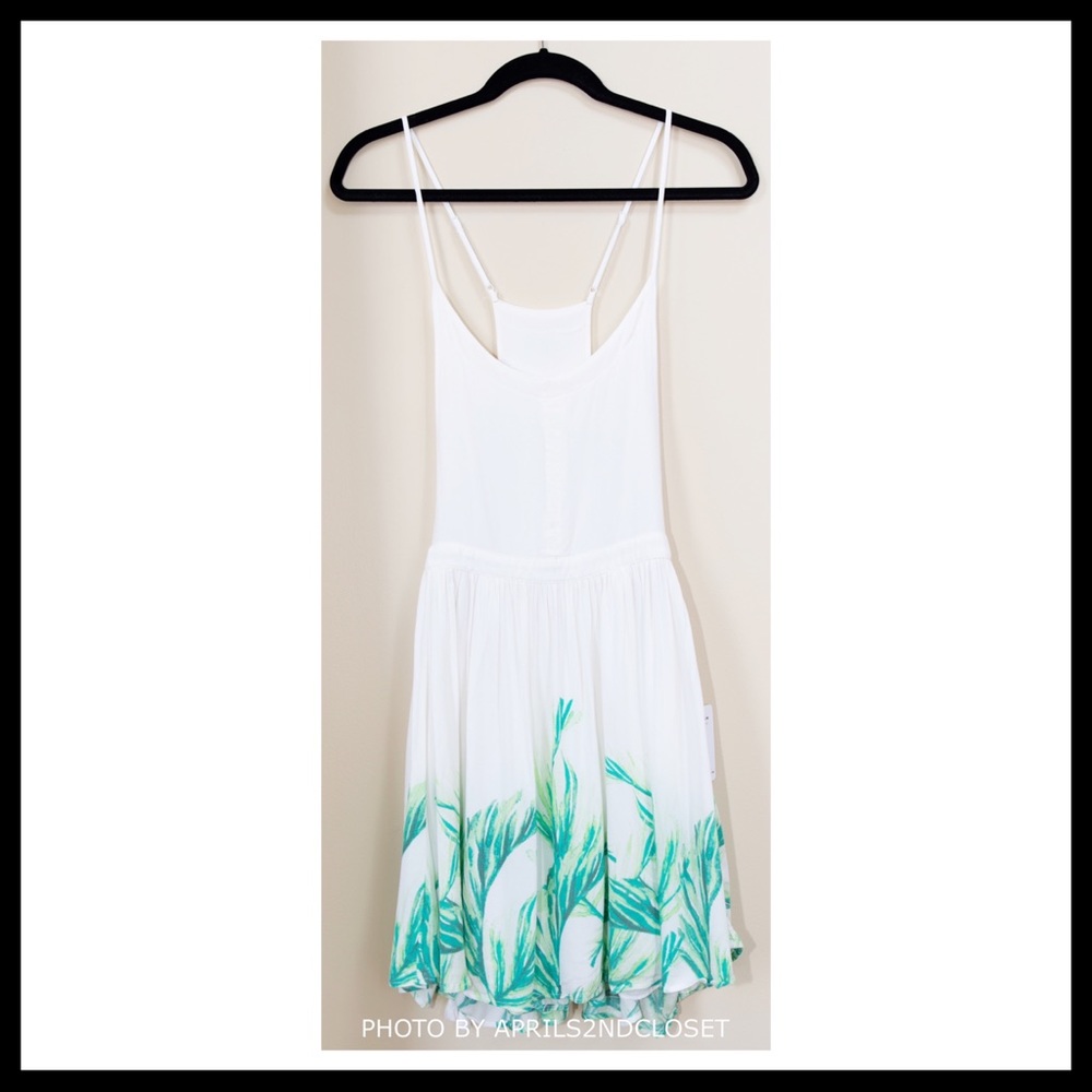 FREE PEOPLE BOHO PRINT WHITE SLIP MINI DRESS A3C - Picture 4 of 8